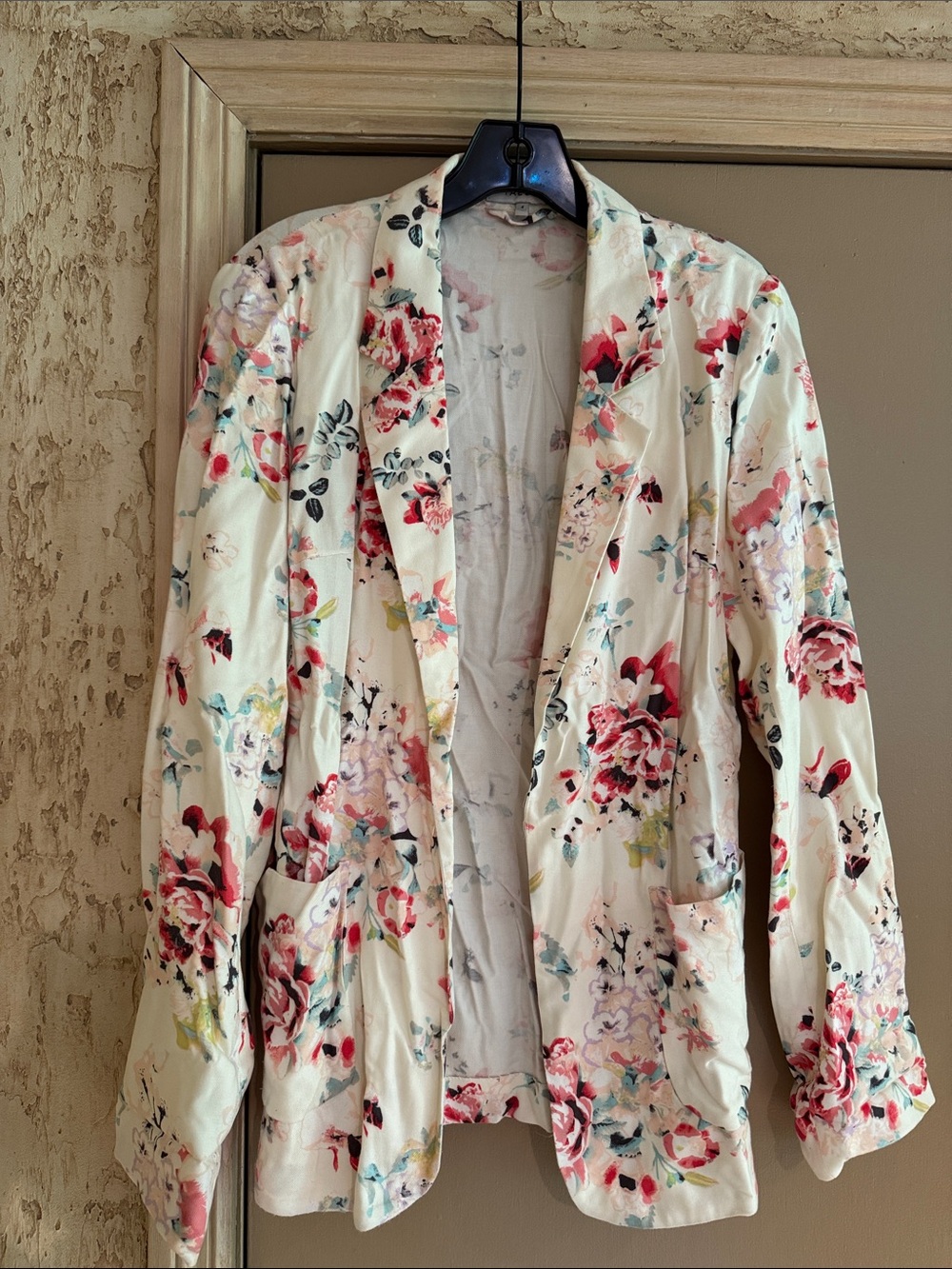 Talula Cream Floral Blazer